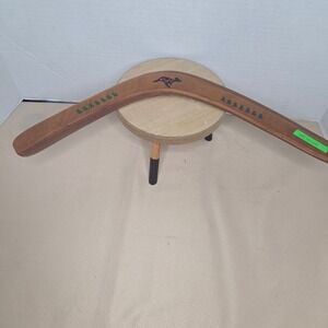 Vintage Wooden Boomerang Kangaroo Aboriginal‎ Art Souvenir Decor